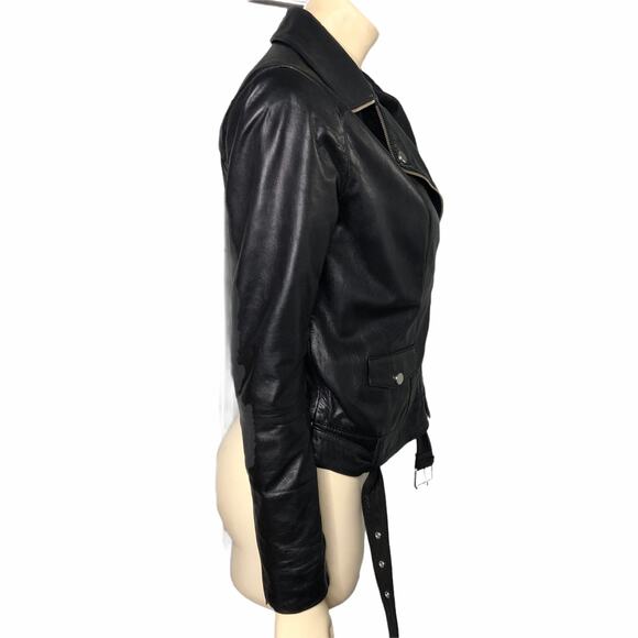 Trouve Black Softest Leather Moto Jacket - Picture 5 of 7